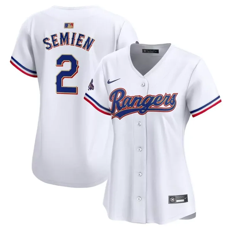 Marcus Semien Texas Rangers Womens 2024 Gold Collection Player Jersey â€“ White