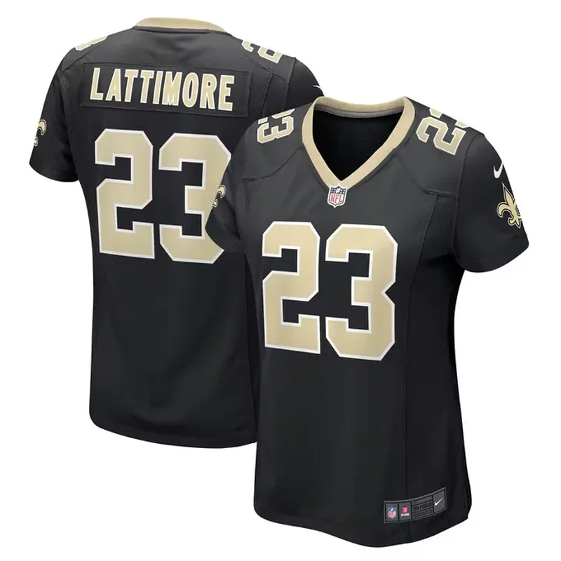 Jimmy Graham New Orleans Saints Womens Team Game Jersey Black - Image 2