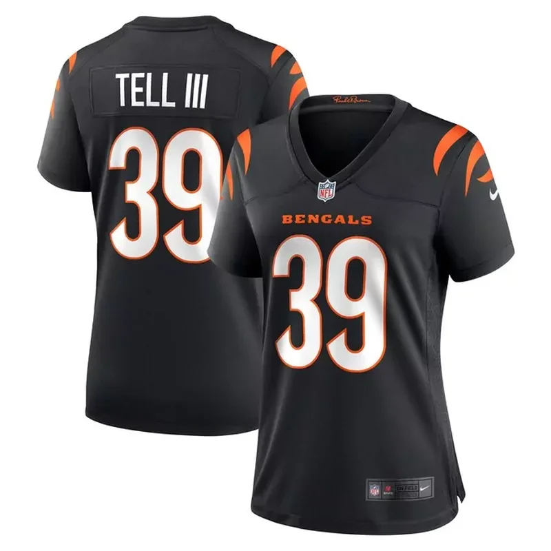 Marvell Tell III Cincinnati Bengals Womens Game Player Jersey Black