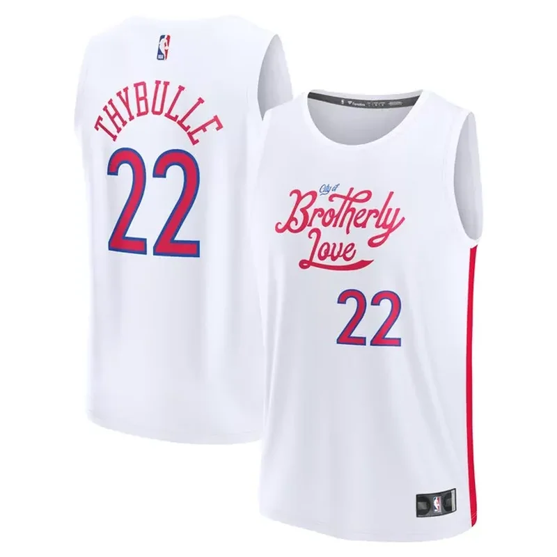 Tobias Harris Philadelphia 76ers Fastbreak Jersey City Edition White - Image 5