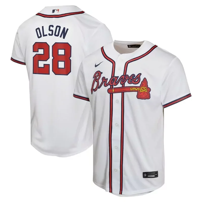Spencer Strider Atlanta Braves Home Player Jersey White - Image 2