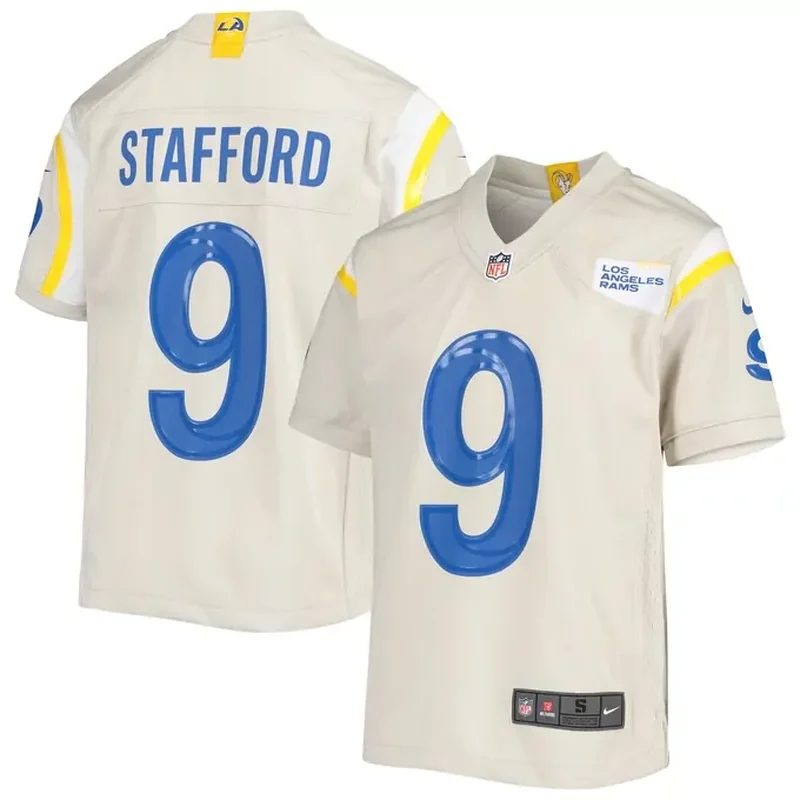 Matthew Stafford Los Angeles Rams Game Jersey Cream