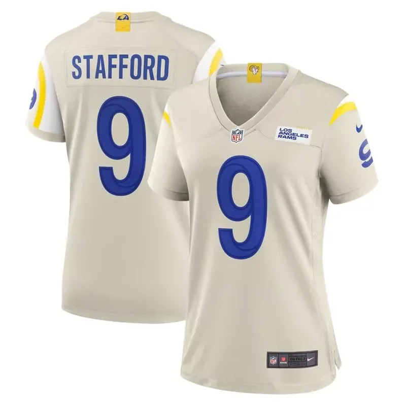 Matthew Stafford Los Angeles Rams Womens Game Jersey Bone