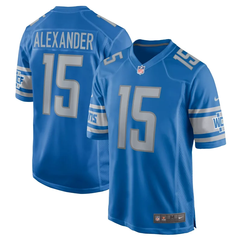 Demetrius Taylor Detroit Lions Player Game Jersey - Blue NFL - Image 4