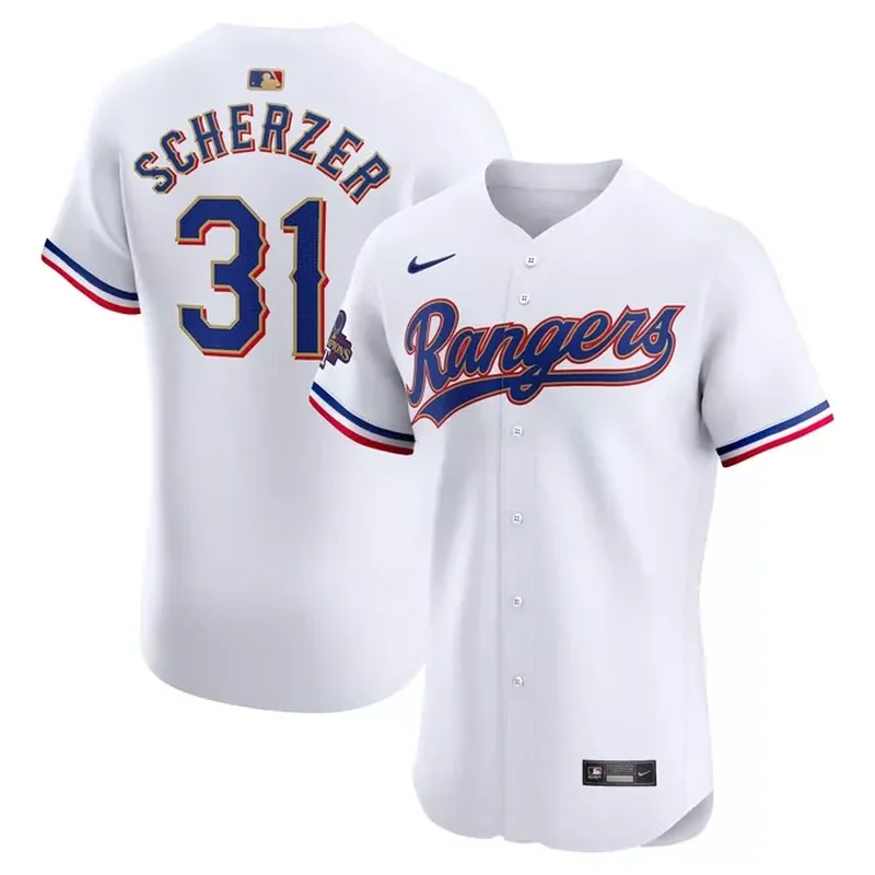 Marcus Semien Texas Rangers Womens 2024 Gold Collection Player Jersey – White - Image 3
