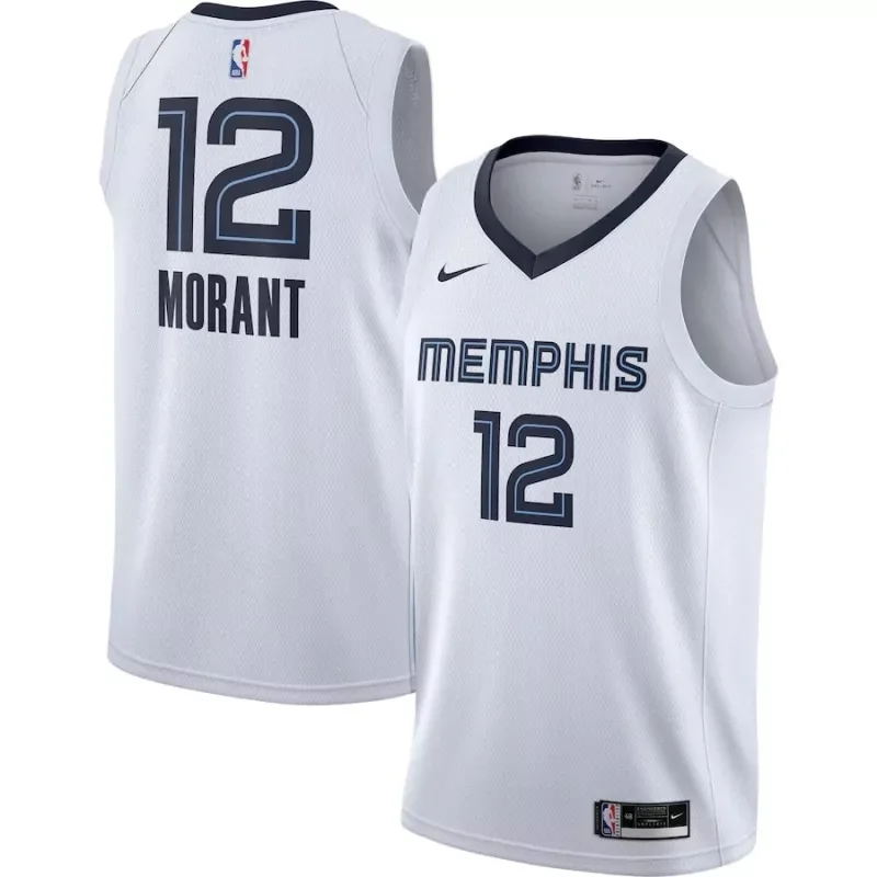 memphis grizzlies #12 ja morant 21 22 New season new styles 12 City Edition 3D logo City Edition Dark Blue Basketball jersey - Image 3