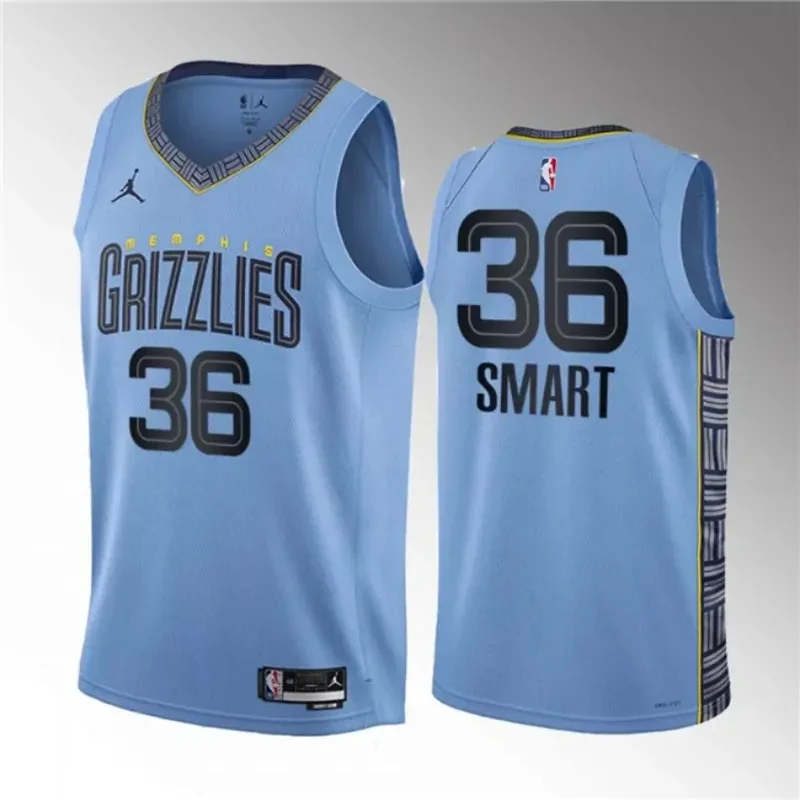 Memphis Grizzlies #14 Zach Edey 2024 NBA Draft Fast Break Player Icon Edition Navy Basketball jersey - Image 4