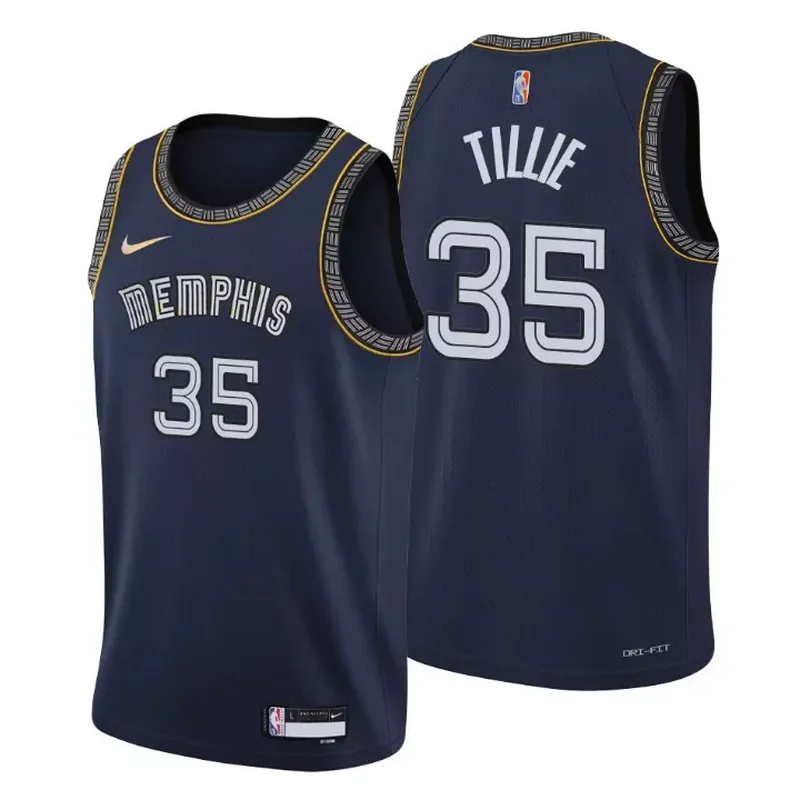 Memphis Grizzlies Xavier Tillman 2 NBA Basketball Team City Navy Jersey Memphis Fans - Image 3