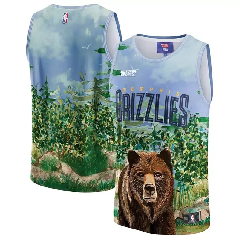 Memphis Grizzlies NBA & KidSuper Studios by Unisex Hometown Jersey Teal