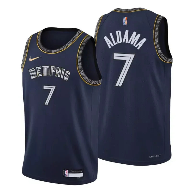 Memphis Grizzlies Tyus Jones 21 NBA Basketball Team City Navy Jersey Memphis Fans - Image 4