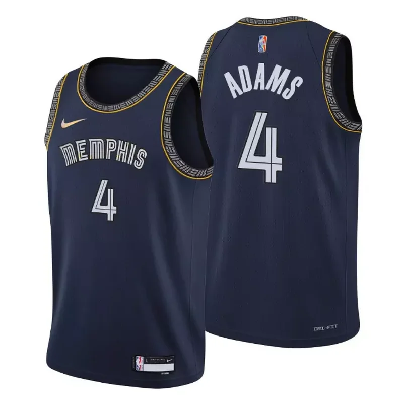 Memphis Grizzlies Tyus Jones 21 NBA Basketball Team City Navy Jersey Memphis Fans - Image 5