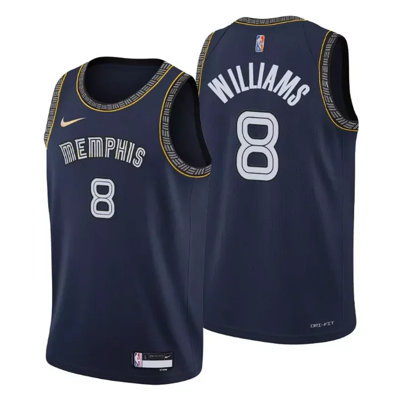 Memphis Grizzlies Xavier Tillman 2 NBA Basketball Team City Navy Jersey Memphis Fans - Image 5