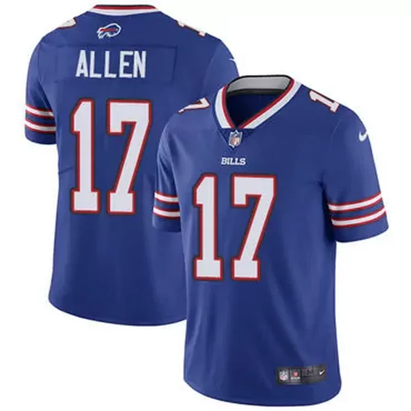 Men's Buffalo Bills #17 Josh Allen Red Stitched Rush Jersey - Image 2