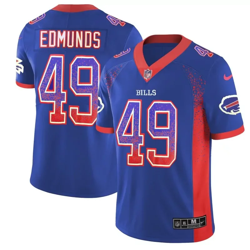 Men's Buffalo Bills #17 Josh Allen Red Stitched Rush Jersey - Image 3