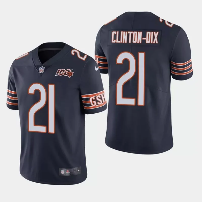 Men's Chicago Bears #21 D'Onta Foreman White Football Stitched Game Jersey - Image 2