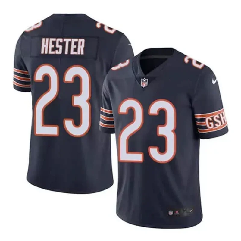 Men's Chicago Bears #21 D'Onta Foreman White Football Stitched Game Jersey - Image 5