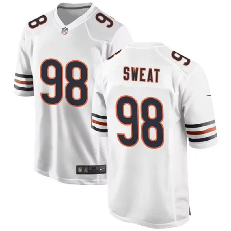 Men's Chicago Bears #98 Montez Sweat Navy Football Stitched Game Jersey - Image 2