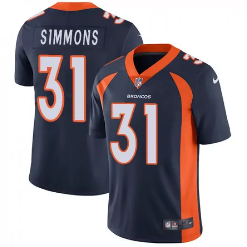 Men's Denver Broncos #31 Justin Simmons 2022 Olive Salute To Service Stitched Jersey - Image 3
