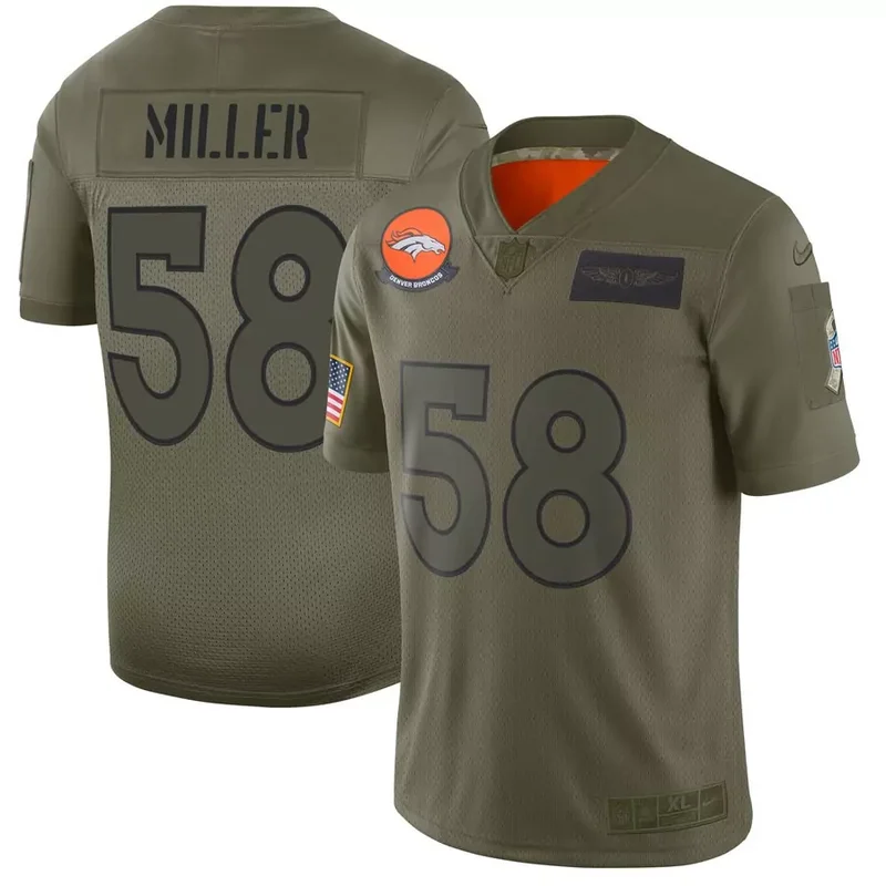 Men's Denver Broncos #58 Von Miller 2019 Black Gold Edition Stitched Jersey - Image 4