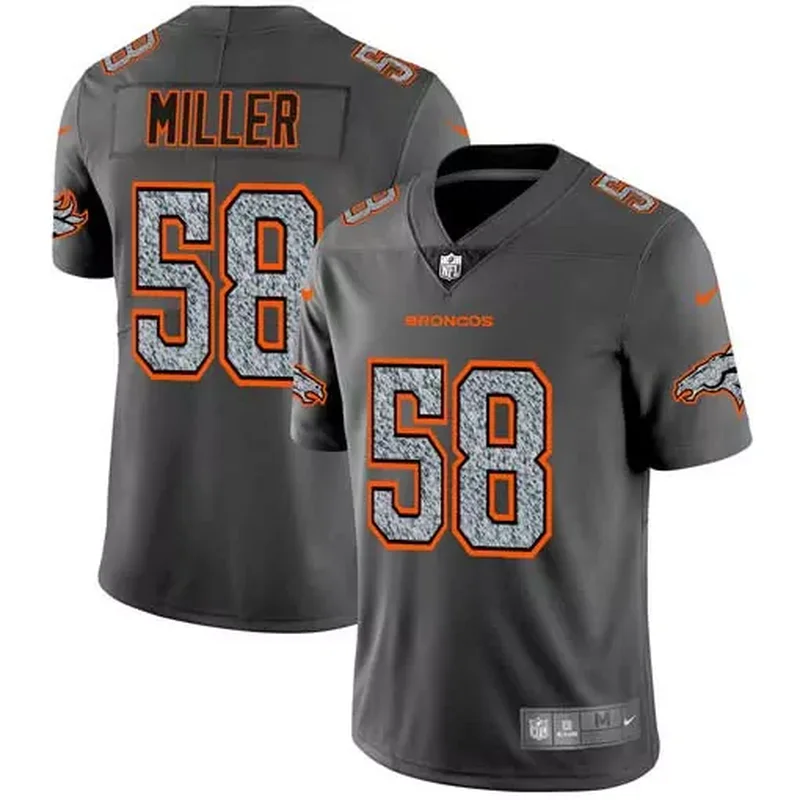 Men's Denver Broncos #58 Von Miller 2019 Black Gold Edition Stitched Jersey - Image 5