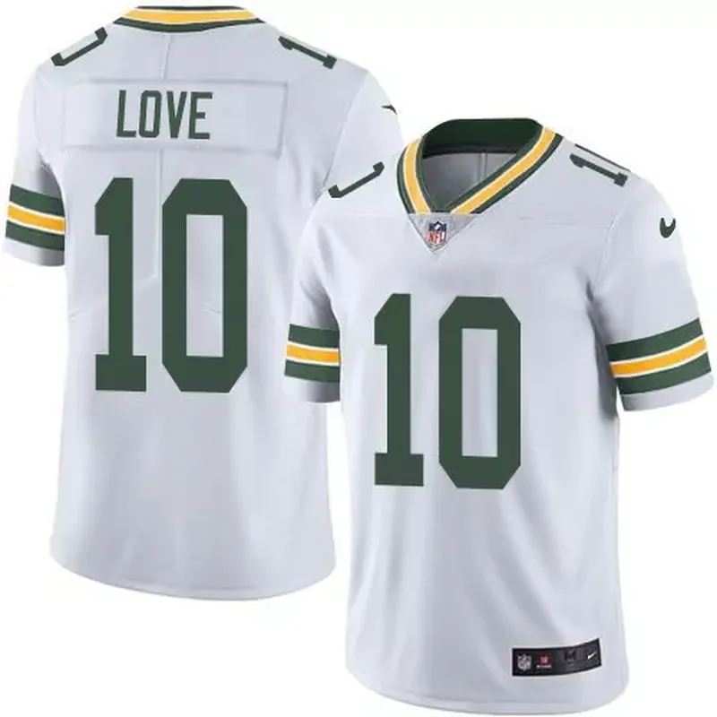 Men's Green Bay Packers #10 Jordan Love Green/White 2023 F.U.S.E. Home Patch Vapor Untouchable Stitched Jersey - Image 5