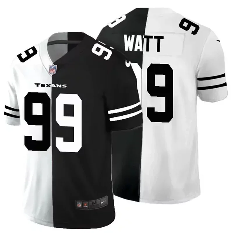 Men's Houston Texans #99 J.J. Watt Black 2019 Golden Edition Stitched Jersey - Image 3