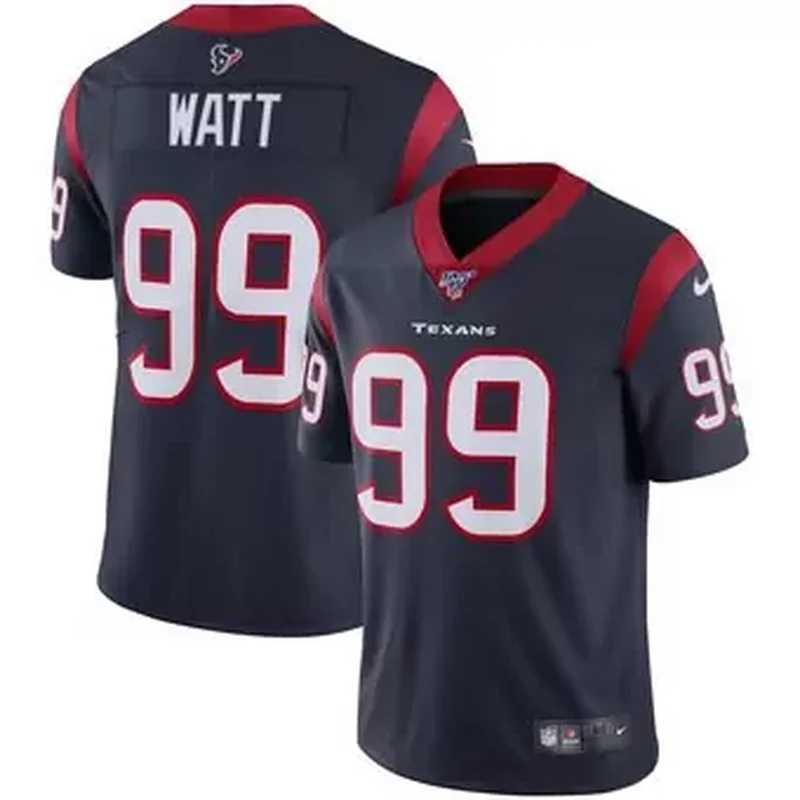 Men's Houston Texans #99 J.J. Watt Black 2019 Golden Edition Stitched Jersey - Image 5
