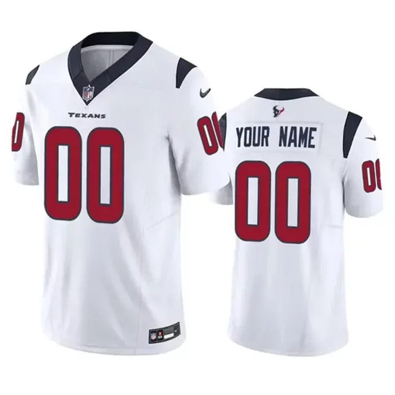 Men's Houston Texans Custom Red 2023 F.U.S.E. With John Madden Patch Vapor Football Stitched Jersey - Image 3