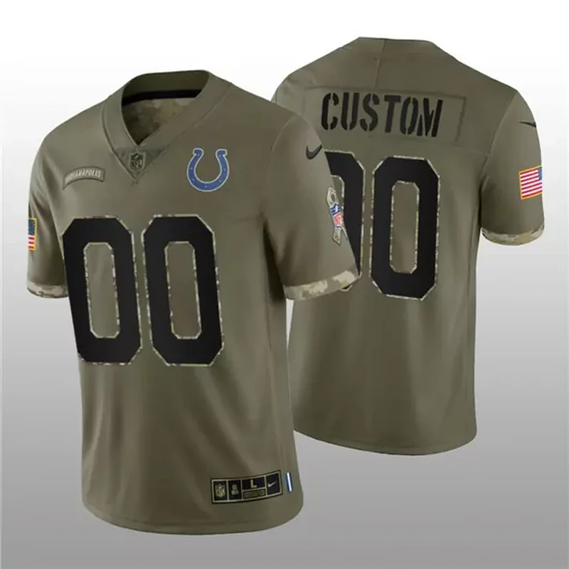 Men's Indianapolis Colts Custom 2020 White Crucial Catch Stitched Jersey - Image 2