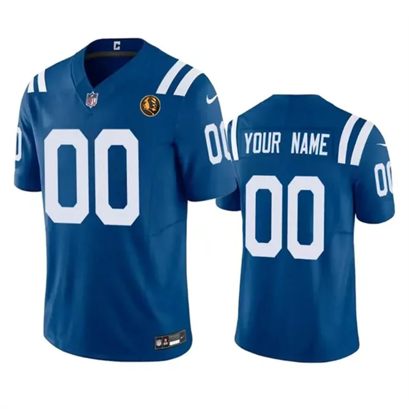 Men's Indianapolis Colts Custom 2020 White Crucial Catch Stitched Jersey - Image 5