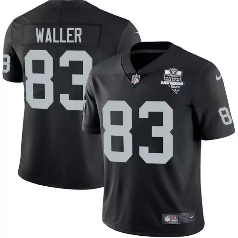 Mens Las Vegas Raiders #4 Derek Carr Black 2020 Inaugural Season With C Patch Vapor Stitched NFL Jersey - Image 3