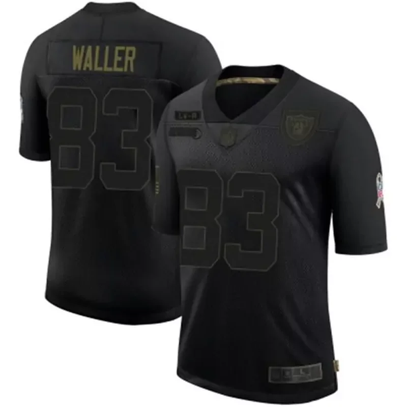 Men's Las Vegas Raiders #83 Darren Waller Black 2020 Inaugural Season With C Patch Vapor Stitched Jersey - Image 2