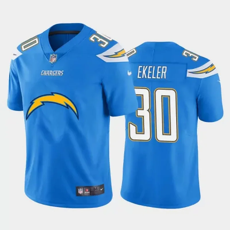 Mens Los Angeles Chargers #13 Keenan Allen Blue 2020 Team Big Logo Stitched NFL Jersey - Image 2