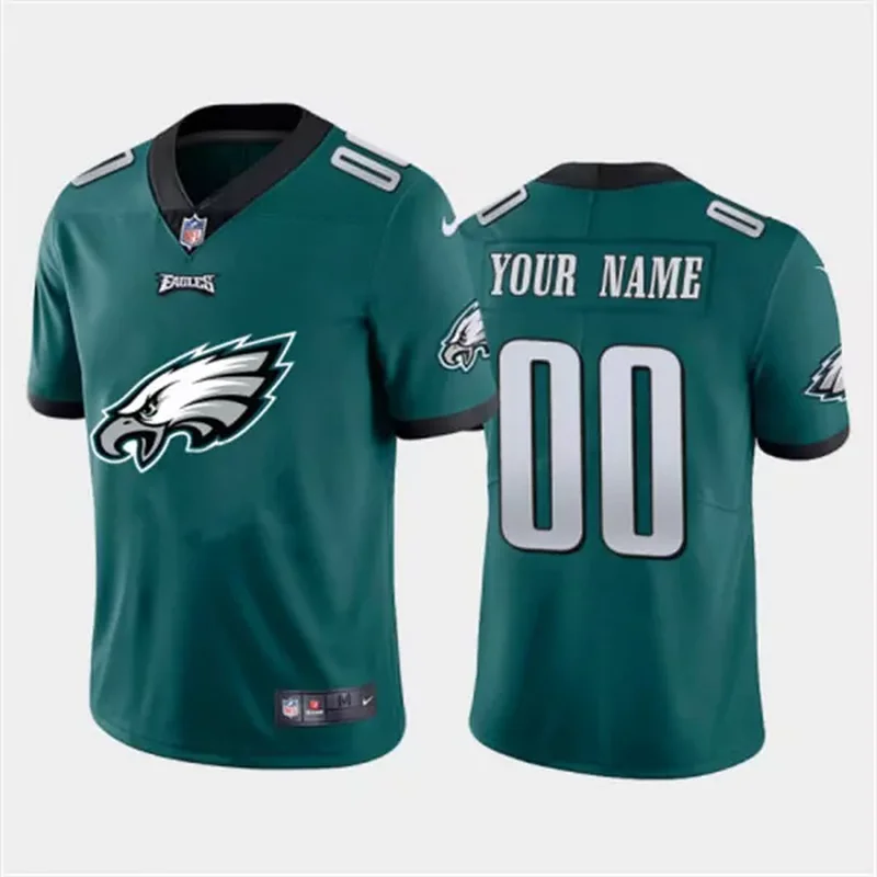 Mens Philadelphia Eagles #20 Brian Dawkins Green 2020 Team Big Logo Stitched Jersey - Image 2