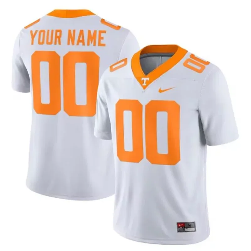 Men's Tennessee Volunteers Custom White Stitched Game Jersey