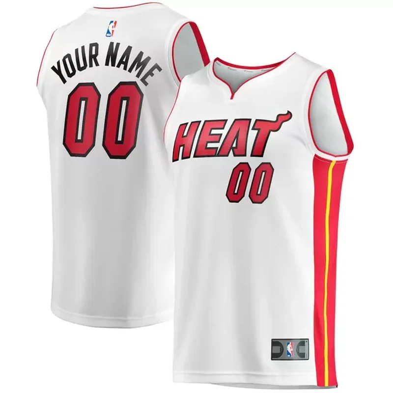 Miami Heat Fast Break Custom Jersey Association Edition White
