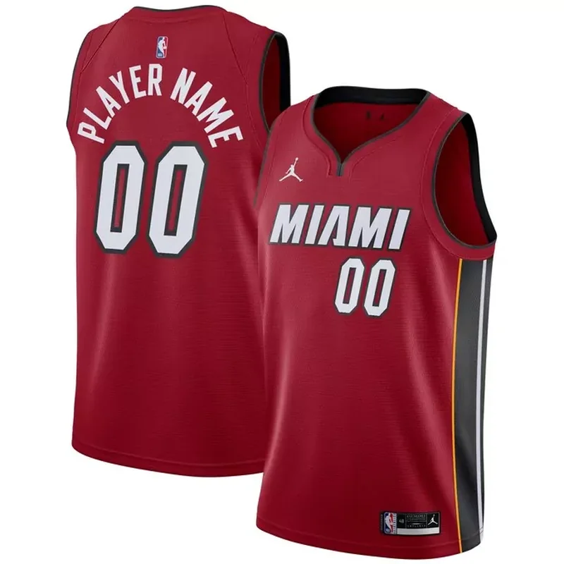 Miami Heat Jordan Brand Custom Jersey Statement Edition Red