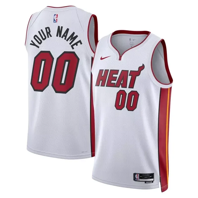 Miami Heat Unisex Custom Jersey White Association Edition