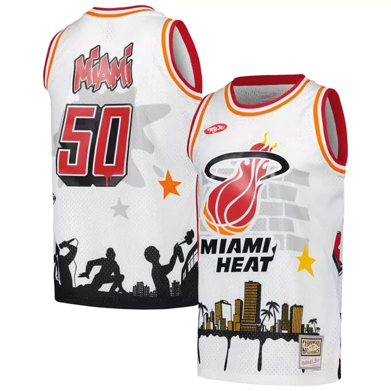 Miami Heat Fast Break Custom Jersey Association Edition White - Image 3