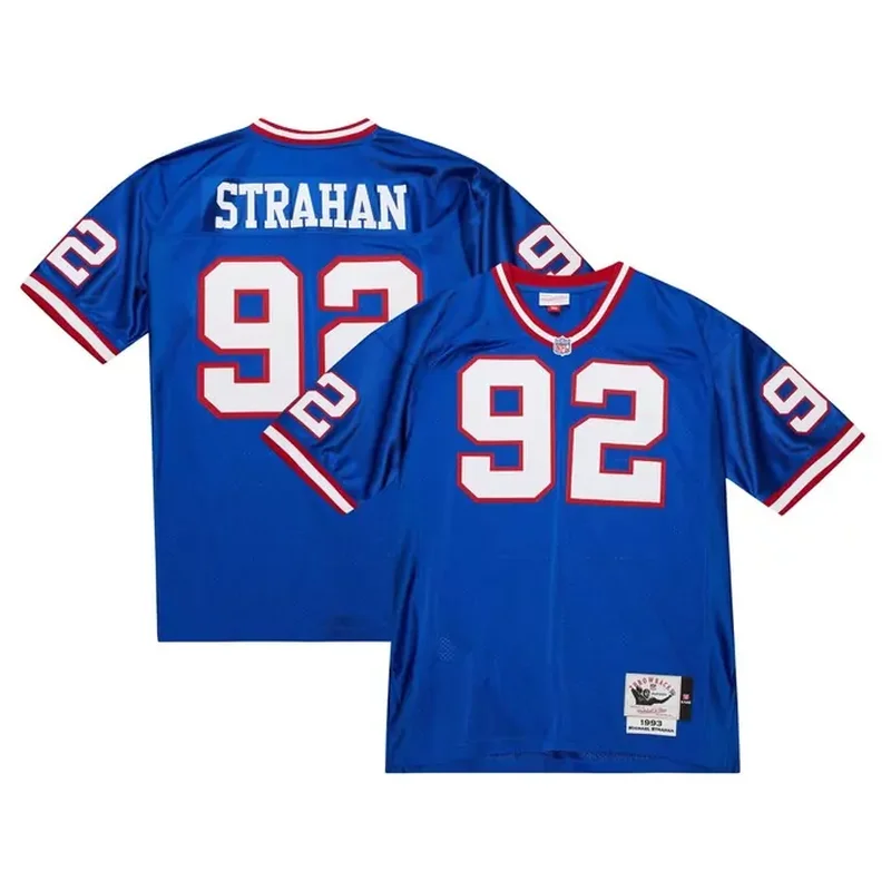 Michael Strahan New York Giants 1993 Throwback Retired Player Jersey Royal