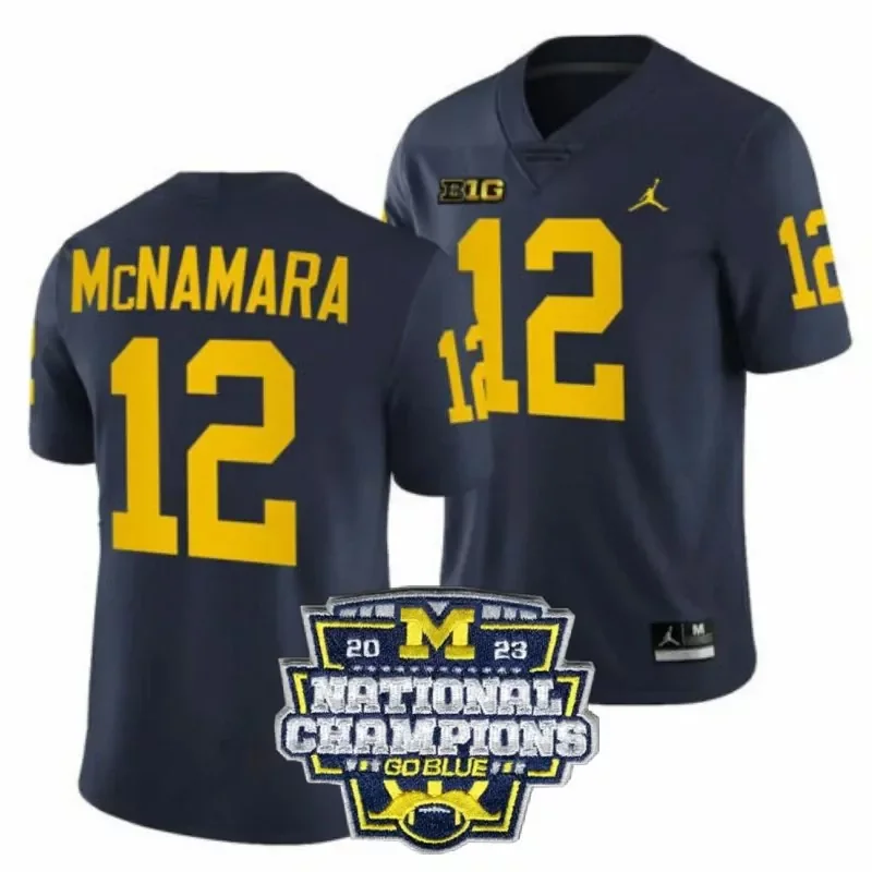 Michigan Wolverines Active Player Custom 2023 F.U.S.E. Yellow Rose Bowl Patch Football jersey - Image 5