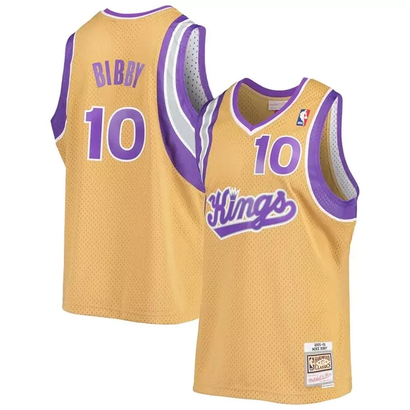 Mike Bibby Sacramento Kings 2005/06 Classics Jersey Gold
