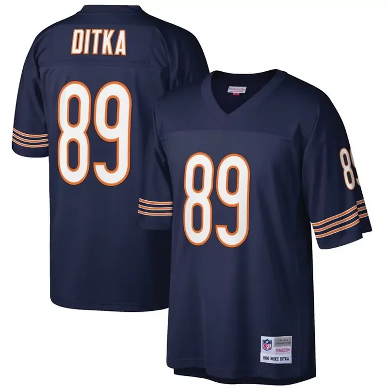 Brian Piccolo Chicago Bears 1969 Retired Player Jersey Navy - Image 5