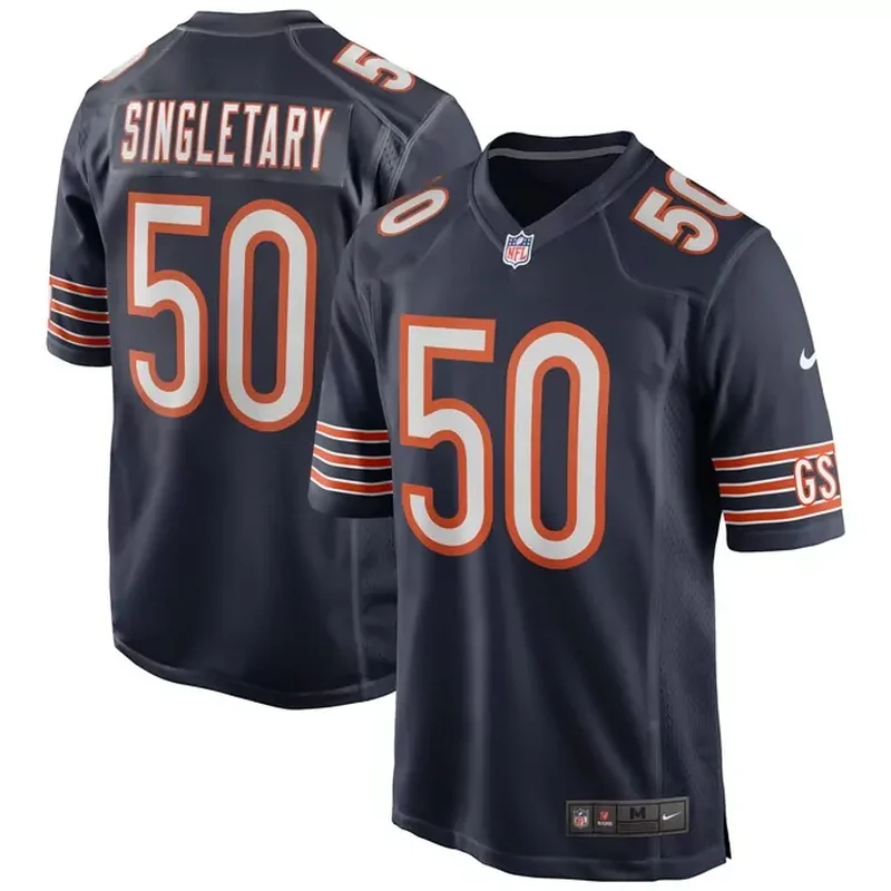 Mike Singletary Chicago Bears Game Retired Player Jersey Navy