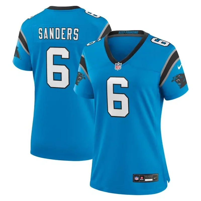 Spencer Brown Carolina Panthers Team Game Jersey Black - Image 5