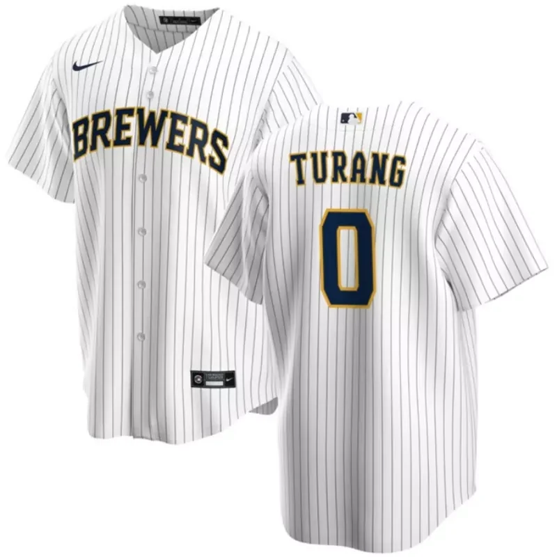 milwaukee brewers #51 freddy peralta navy cool base stitched Baseball jersey - Image 5