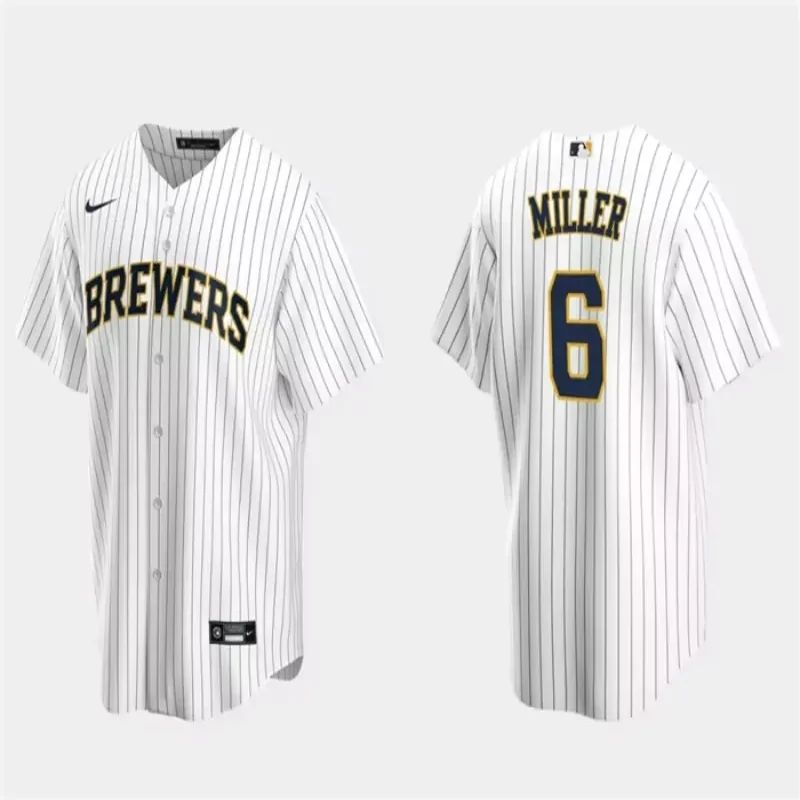 milwaukee brewers #37 adrian houser grey cool base stitched Baseball jersey - Image 5