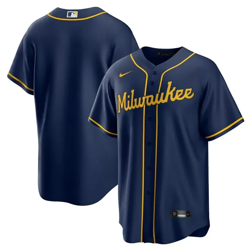 Milwaukee Brewers City Connect Team Jersey Powder Blue - Image 3