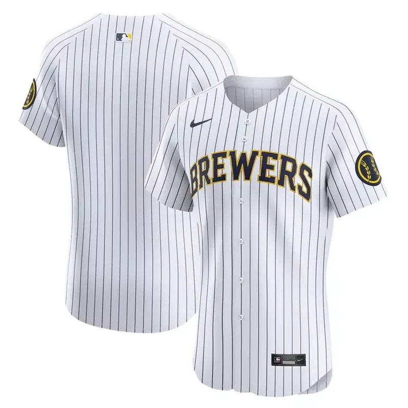 Milwaukee Brewers Alternate Vapor Premier Elite Patch Jersey White