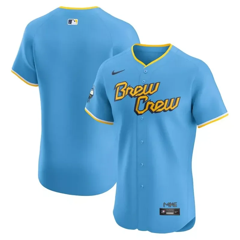 Christian Yelich Milwaukee Brewers Womens City Connect Player Jersey Powder Blue - Image 3